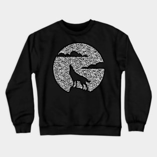 Howling Wolf In The Glow Of The Full Moon Crewneck Sweatshirt